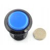 Arcade Push Button 3,3 cm - schwarz mit blauer Hintergrundbeleuchtung - zdjęcie 2