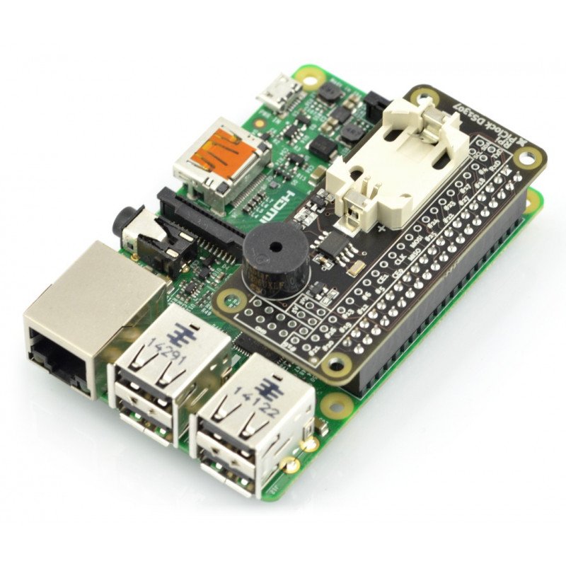 Pi Clock DS1307 - Echtzeituhr RTC I2C + Summer + Batterie für Raspberry Pi 3/2 / B +