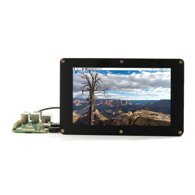 Seeed Studio LCD IPS-Bildschirm 7 "720x1280px HDMI + USB für Raspberry Pi 3B + / 3B / 2B / Zero schwarzes Gehäuse