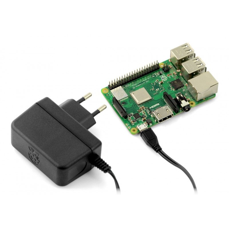 MicroUSB 5.1V / 2.5A Netzteil für Raspberry Pi 3B+ / 3B / 2B / Zero original T6716DV - schwarz