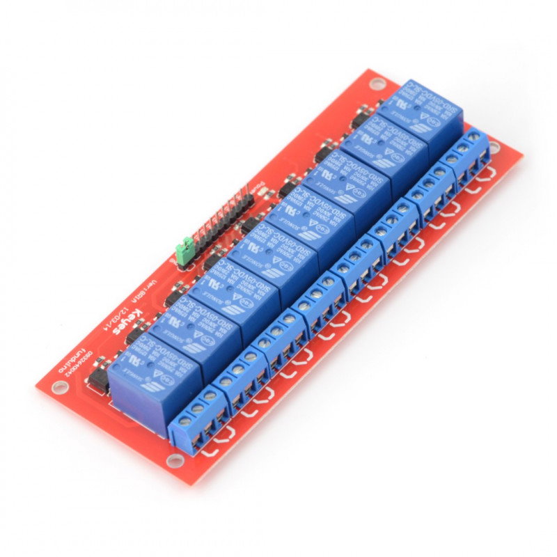 8-Kanal Relaismodul mit Optoisolation - 7A / 240VAC Kontakte - 5V Spule