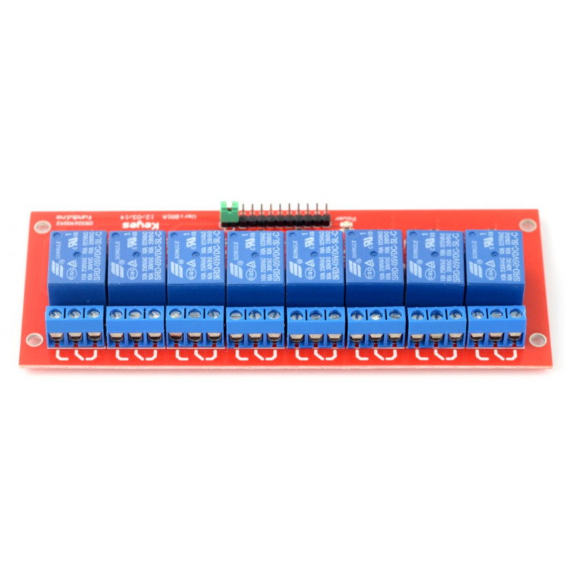 8-Kanal Relaismodul mit Optoisolation - 7A / 240VAC Kontakte - 5V Spule