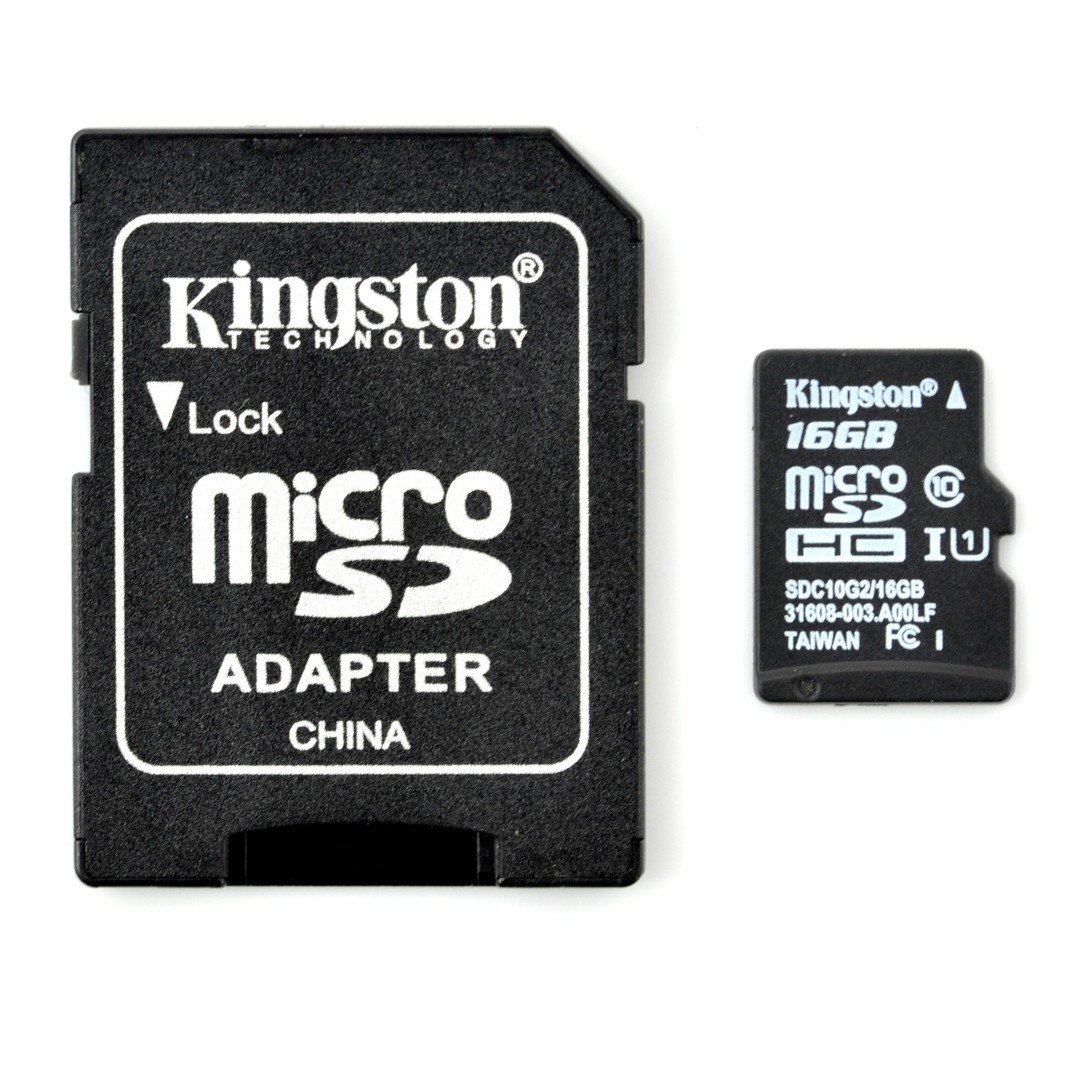 Kingston microSD/SDHC 16GB 300x UHS-I Klasse 10 Speicherkarte mit Adapter