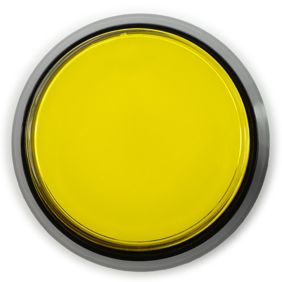 Arcade Push Button 60mm schwarzes Gehäuse - gelb mit Hintergrundbeleuchtung