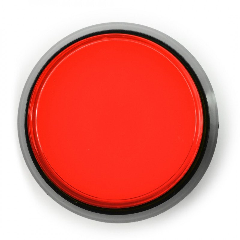 Arcade Push Button 60mm schwarzes Gehäuse - rot mit Hintergrundbeleuchtung