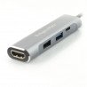 Adapter (HUB) USB Typ C auf HDMI / USB 3.0 / USB 2.0 / C Anschluss - zdjęcie 3