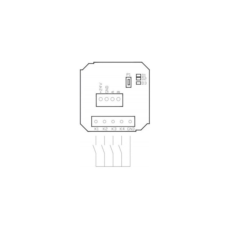 AMK Switch 4K - HomeController - 4-Kanal-Schalter - Modbus RS485