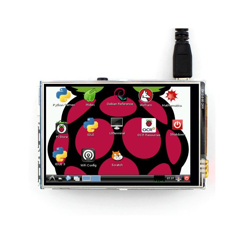 Touchscreen - resistives LCD TFT 3,5 '' 320x480px GPIO für Raspberry Pi