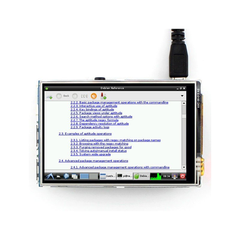 Touchscreen - resistives LCD TFT 3,5 '' 320x480px GPIO für Raspberry Pi