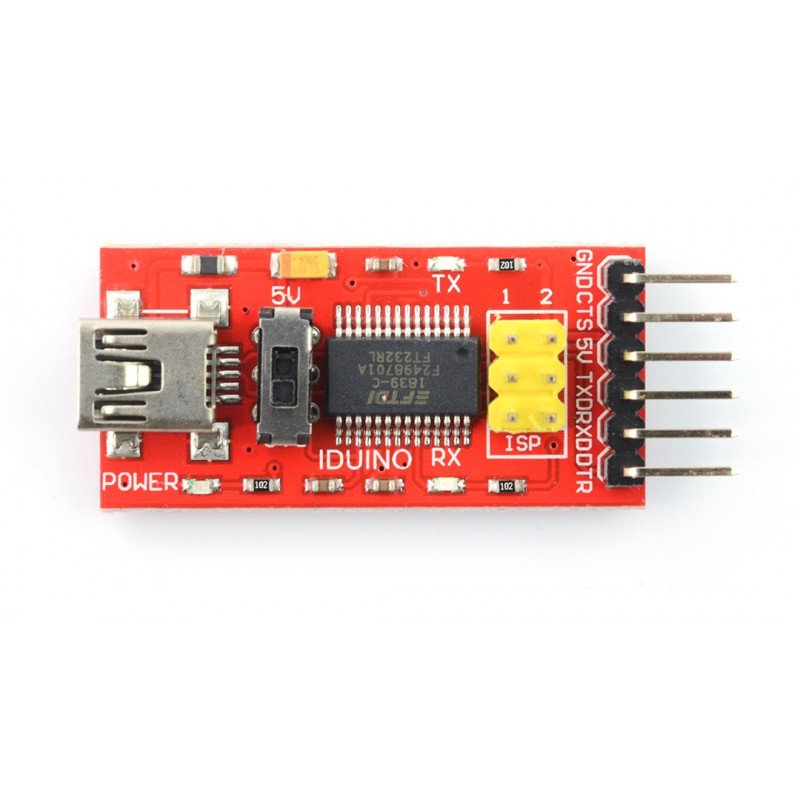 Konverter USB-UART FTDI FT232RL - miniUSB-Buchse + USB-Kabel