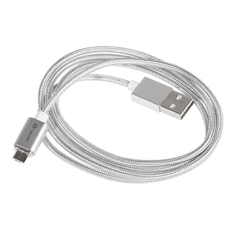 Magnetkabel TRACER USB A - microUSB 1m Silber