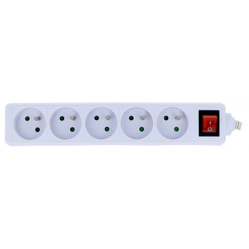 Lanberg Steckdosenleiste - weiß 5x 230V mit 3m Schalter