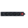 Lanberg Steckdosenleiste - schwarz 5x 230V mit 3m Schalter - zdjęcie 2