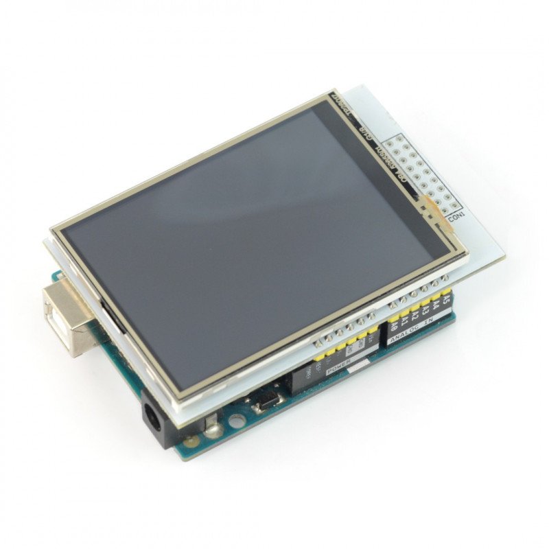 Touch-Display TFT LCD 2,8 '' 320x240px mit einem microSD-Lesegerät Velleman  VMA412 - Overlay für Arduino