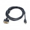 Schwarzes DVI - HDMI Kabel 3m - zdjęcie 2