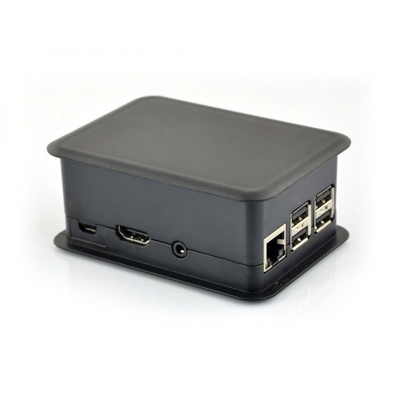 TEKO Gehäuse für Raspberry Pi Model 3/2/B+ mit GPIO Overlay – schwarz
