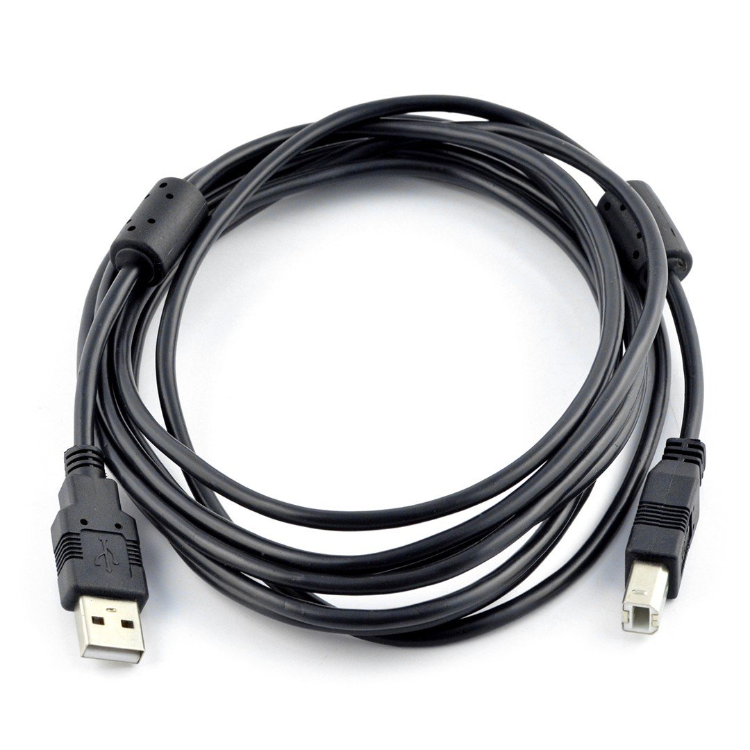 USB-A-B-Kabel mit Ferritfilter - 3,0 m