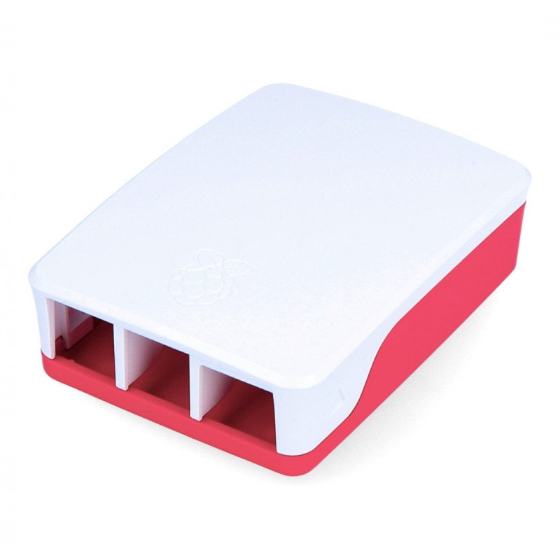Offizielles Raspberry Pi Model 4B Gehäuse – rot und weiß