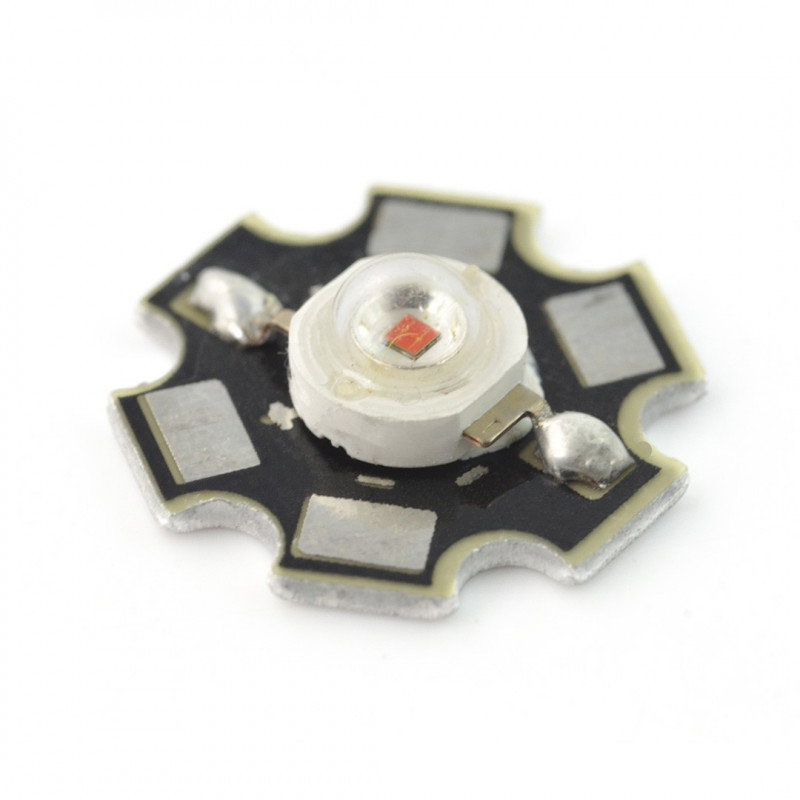 1 W IR Power LED Star - Infrarot 850 nm mit Kühlkörper