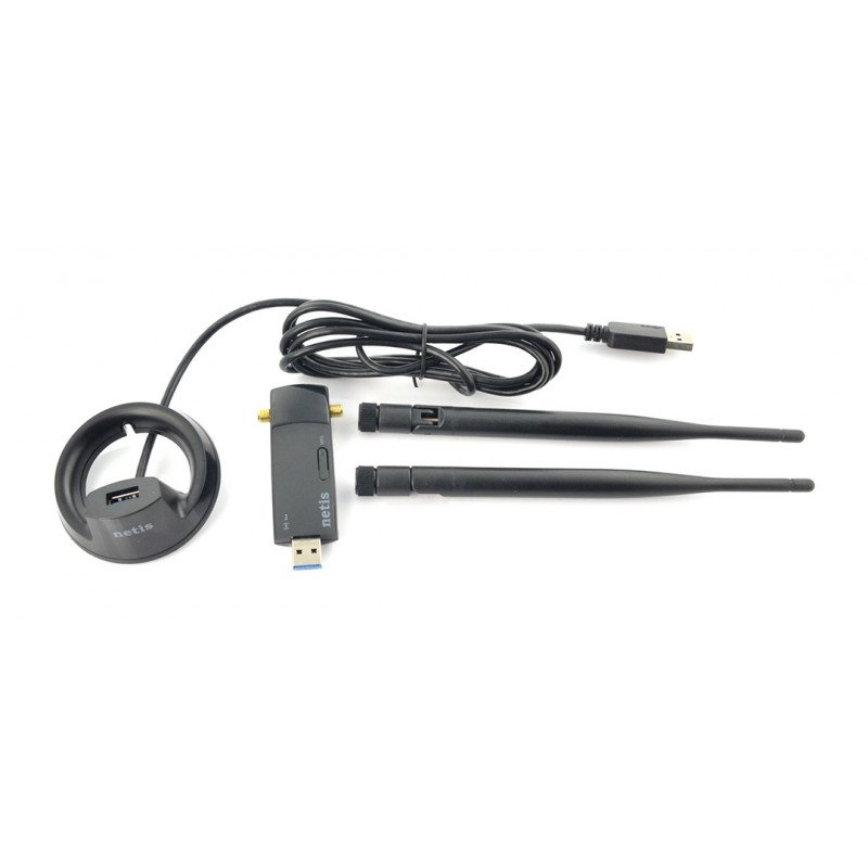 WLAN-USB-Netzwerkadapter 1200 Mbit/s Netis WF2190 Dual Band 2,4 GHz / 5 GHz