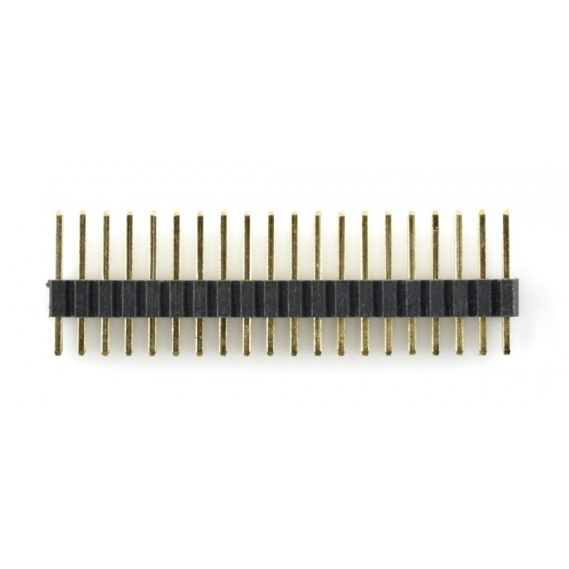 2x20 Goldpin Stecker, gerade Raster 1,27mm / 1,27mm