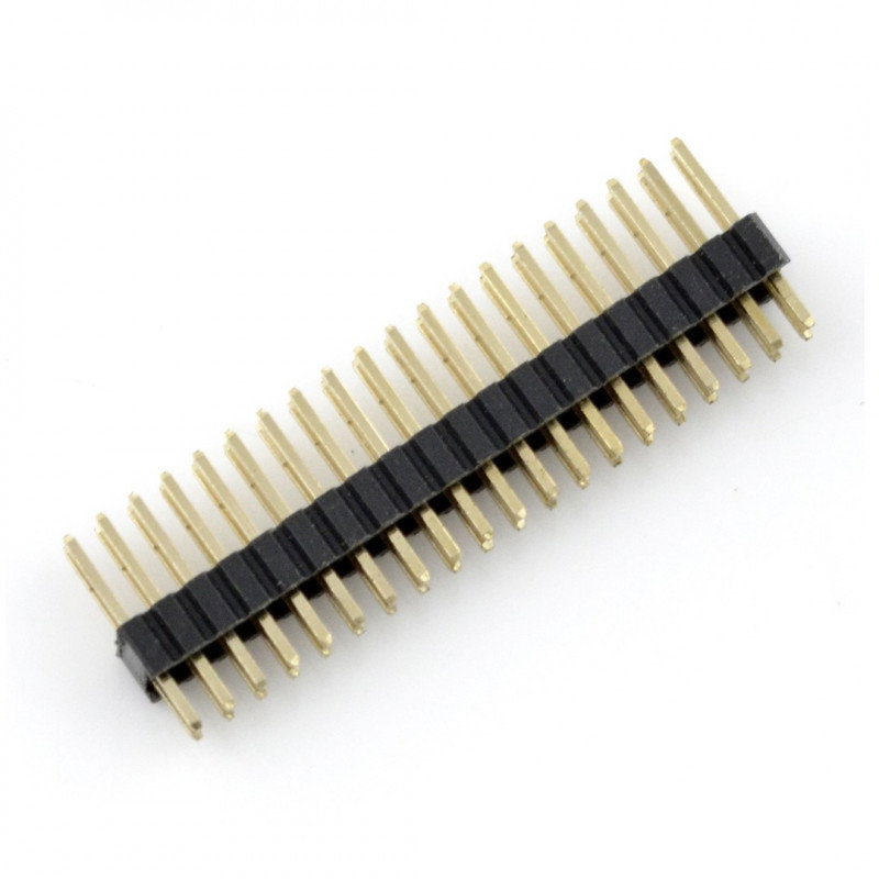 2x20 Goldpin Stecker, gerade Raster 1,27mm / 1,27mm