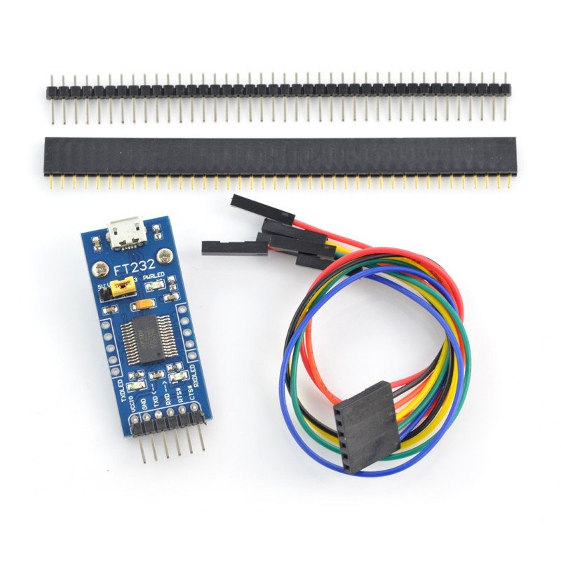 Konverter USB-UART FTDI FT232 - microUSB-Buchse