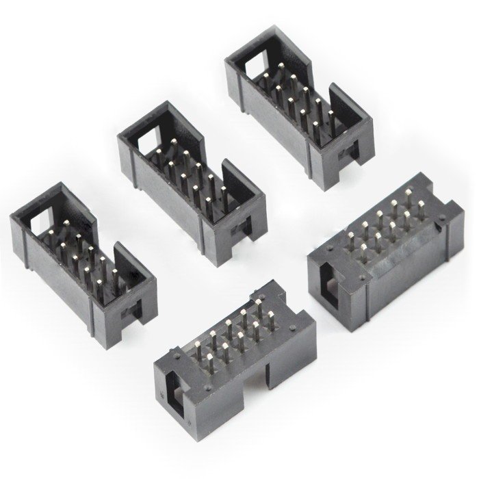 IDC 10-poliger Steckverbinder gerade - 5 Stück.