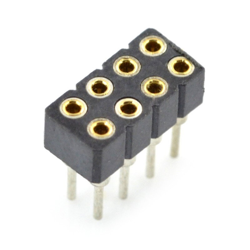 2x4 Buchse, Raster 2 mm