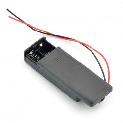 Korb für 2 AAA (R3) Batterien mit Deckel und Schalter