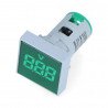 Digitales Voltmeter - LED 32x32mm - 500VAC - grün - zdjęcie 1
