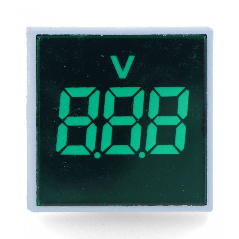 Digitales Voltmeter - LED 32x32mm - 500VAC - grün