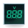 Digitales Voltmeter - LED 32x32mm - 500VAC - grün - zdjęcie 2