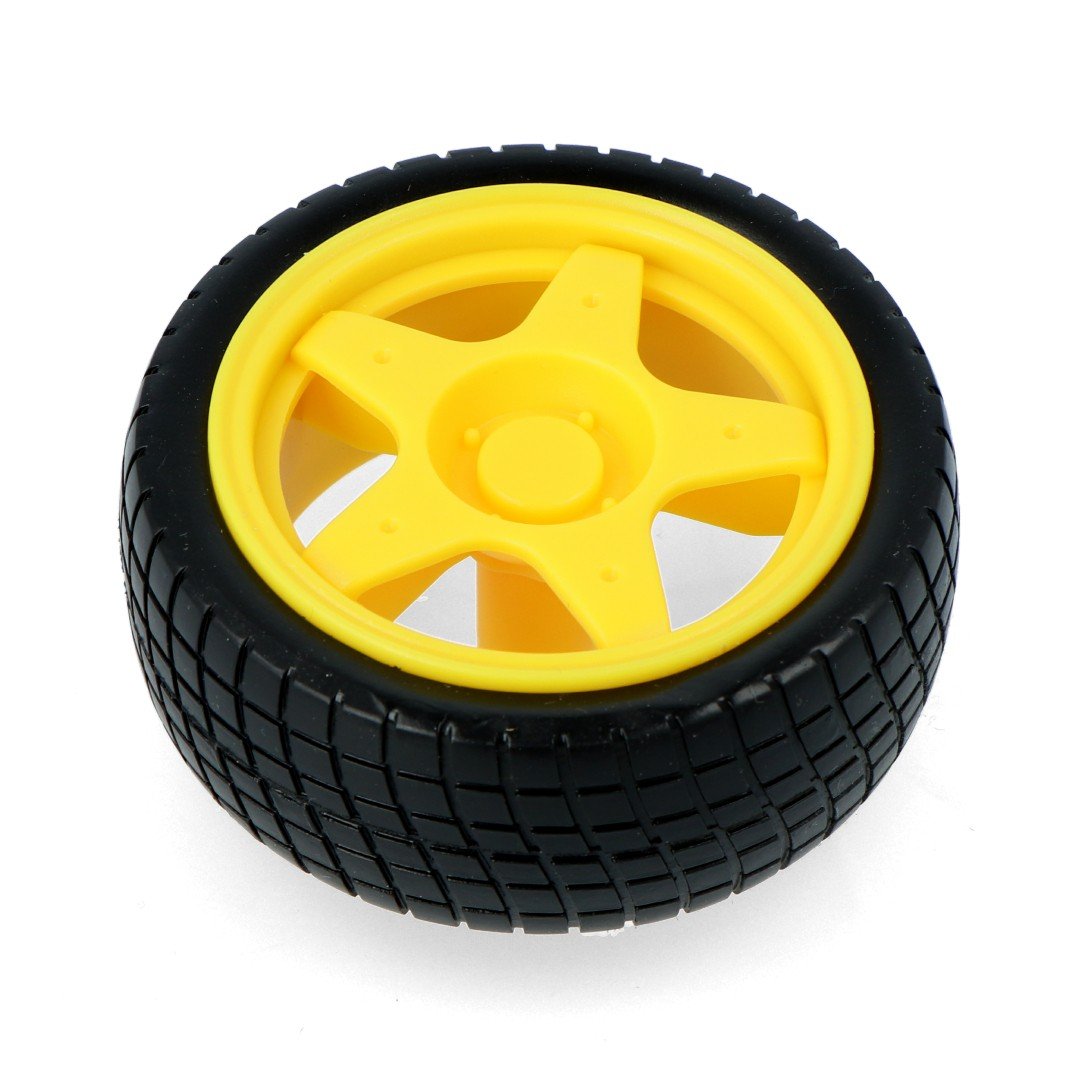 Rad mit einem Reifen 65x26mm - gelb