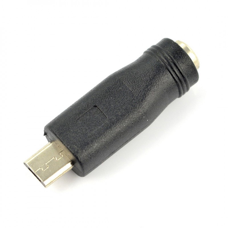 Adapter 5,5 / 2,1 mm Buchse - MicroUSB-Stecker