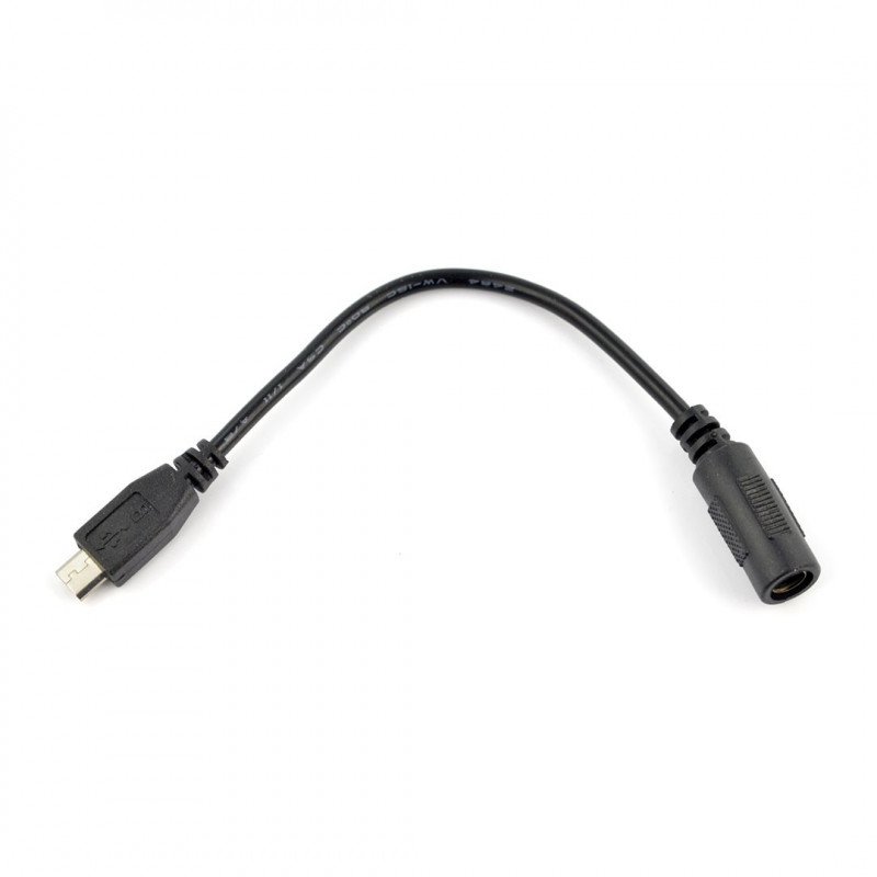 Adapter 5,5 / 2,1-mm-Buchse - Micro-USB-Stecker mit 15-cm-Kabel