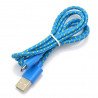 MicroUSB-Kabel B - A mit blauem Geflecht EB175BY - 1 m - zdjęcie 1