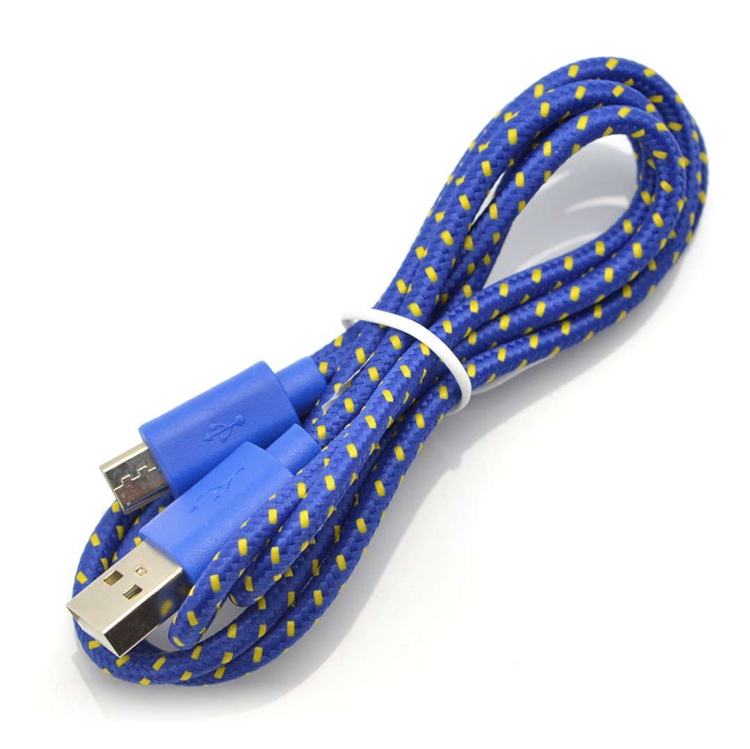 MicroUSB B - A Kabel in Marineblau geflochten EB175UG - 1m