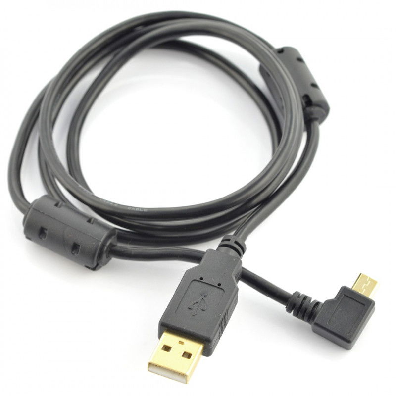 MicroUSB-Kabel B - A - Blow - 1,0 m gewinkelt - schwarz