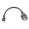 OTG-Host-microUSB-USB-Akyga-Adapter - 0,15 m - zdjęcie 1