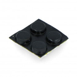 Runder, niedriger selbstklebender Fuß