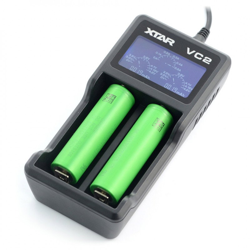 XTAR VC2 18650 Akkuladegerät