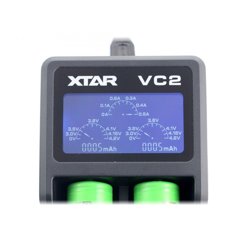 XTAR VC2 18650 Akkuladegerät