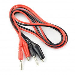 Kabel, Prüfspitzen für Messgeräte - 2 Krokodilklemmen.