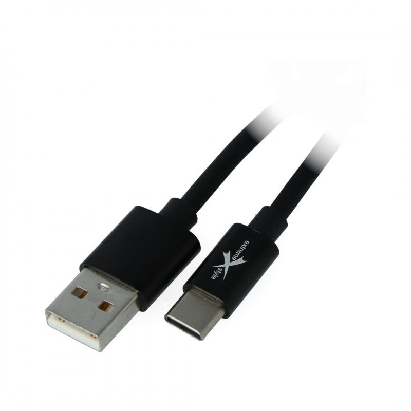 Kabel eXtreme USB 2.0 Type-C Silikon schwarz - 1,5 m