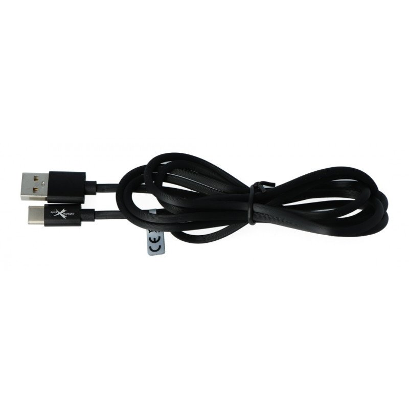 Kabel eXtreme USB 2.0 Type-C Silikon schwarz - 1,5 m