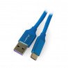 Lanberg USB-Kabel, Typ AC 2.0, Blau Premium 5A - 1m - zdjęcie 1
