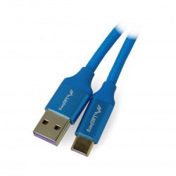 Lanberg USB-Kabel, Typ AC 2.0, Blau Premium 5A - 0,5m