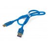 Lanberg USB-Kabel, Typ AC 2.0, Blau Premium 5A - 0,5m - zdjęcie 2