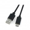 Lanberg USB Typ A - C 2.0 schwarzes Kabel - 3m - zdjęcie 1
